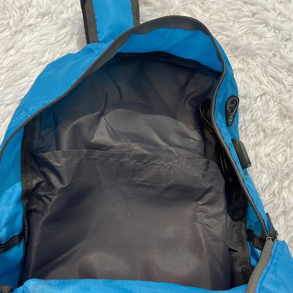 Blue Backpack With phone charger NWOT unisex